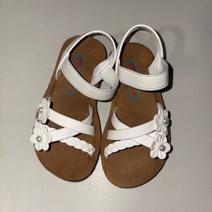 VIDA White Floral Kids Sandals